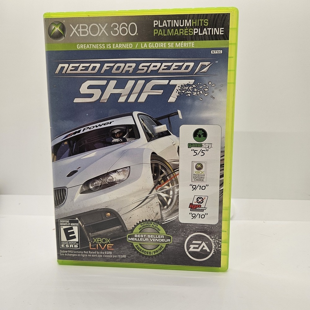 Need for Speed Shift Xbox 360 Platinum Hits Complete EA‎ Racing Game